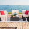 OUTLIVING Outdoor Sofa Set | Patio Furniture Balcony Sofa Se... - Image 4