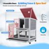 37 Inch Wood Rabbit Hutch Rabbit Cage Bunny Hutch Rolling La... - Image 5