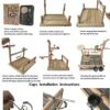 NAPURAL Parrots Playstand Bird Playground Wood Perch Gym Sta... - Image 6