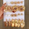 Shining Diva Fashion 11 Pairs Combo Set Latest Stylish Hoop ... - Image 3