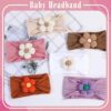 3 Pcs Baby Bows And Headbands, 3Pcs Super Stretchy Nylon Hai... - Image 6