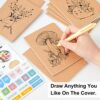feela 170 Pack Blank Kraft Notebooks, Unlined Sketchbook Min... - Image 4