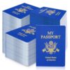 XIISVINT 200 Pcs Blank Passport Notebook Blue Passport Book ... - Image 2