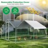 Unovivy Large Metal Chicken Coop Run, Outdoor Walk-In Poultr... - Image 6