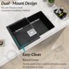 Plantex Quartz Sink for Kitchen/UV Protected Black Kitchen S... - Image 9