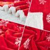 Touchat Red Sherpa Christmas Throw Blanket, Fuzzy Fluffy Sof... - Image 7