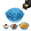 MECGREEN 6-Piece Air Fryer Silicone Liner Set | Non-Stick, H... - Image 3