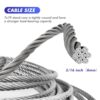 ZIPEAK 5/16" Wire Rope, 100FT Zipline Cable, Galvanized Stee... - Image 4