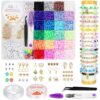 SANNIDHI® Clay Beads for Bracelet Making Kit, 6000pcs+ 24-Co... - Image 2