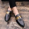 JACK MARC Men Fashion Casual Slip on Shoes Sequin Flat Busin... - Image 3