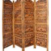 Artesia Handcrafted 4 Panel Room Partition (Brown) - Image 2