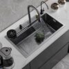 ARQUIN Waterfall Kitchen Sink Integrated HONEYCOMB DESIGN 30... - Image 2