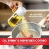 PRIME PICK 2-in-1 Olive Oil Dispenser Bottle - 16oz/470ml Pr... - Image 5
