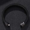 Fashion Frill Stylish Bracelet For Men Leather Bracelet Magn... - Image 8