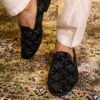 FAUSTO FST KI-3650E BLACK-42 Men Black Silk Zardosi Sequin V... - Image 4