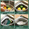 SHARANAM Steel Sink Corner Strainer Kitchen Stainless Steel ... - Image 6